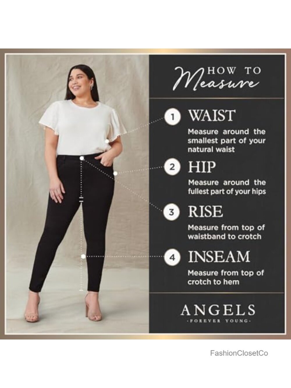 High-Rise Ankle Jeans with Roll Cuff - Straight Leg Stretch Cotton Blend, 26" - Picture 4 of 6